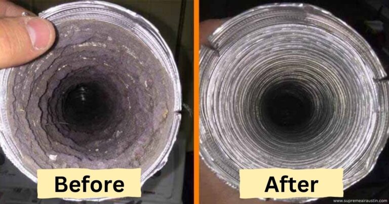 Dryer Vent Cleaning Before After