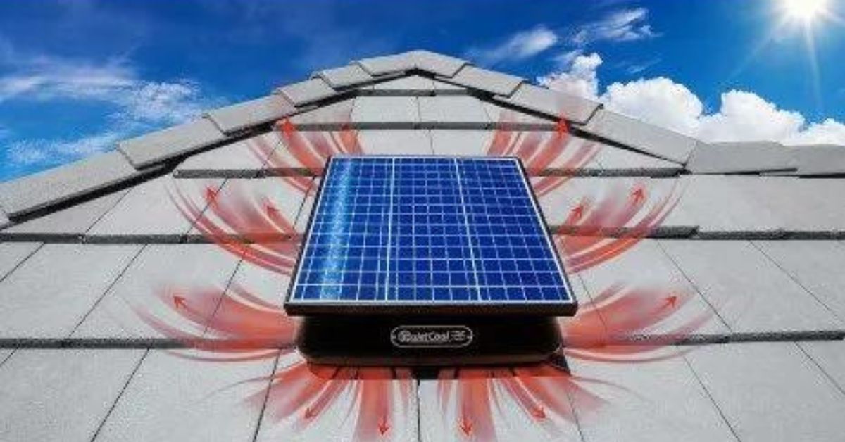 solar fan installation