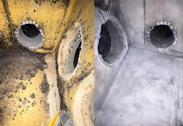 Plenum box before after