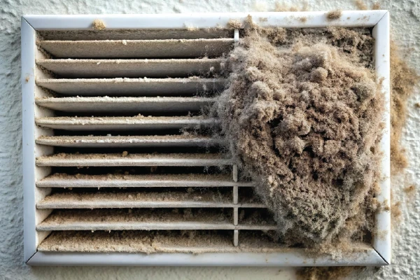 New construction debris and dust