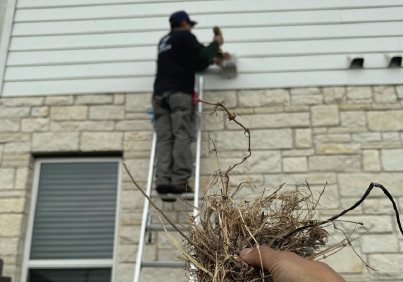 Bird nest removal from dryer vent